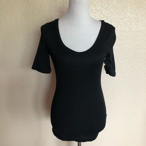 Micheal Stars Anthropologie Black Tee Top S / XS